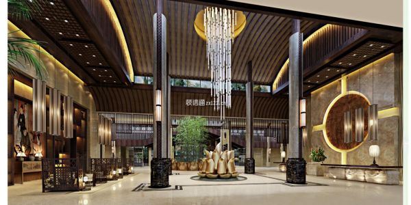 度假酒店25000平米中式风格装修案例