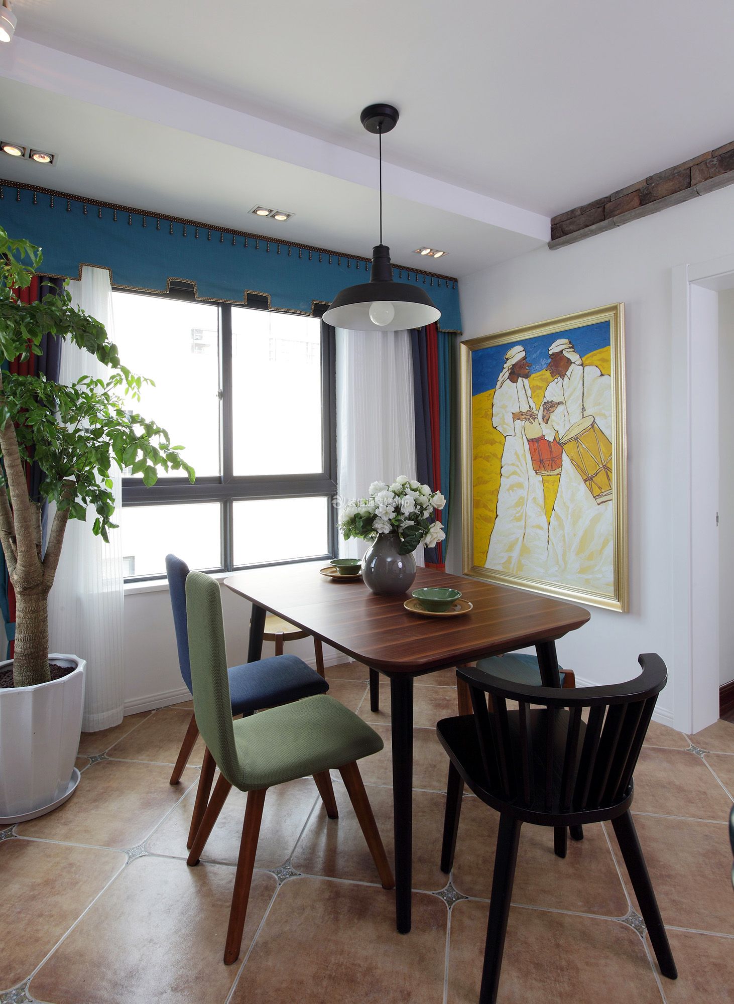 地中海风格家庭饭厅装修图片欣赏