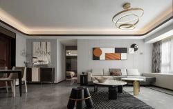 现代风格129平米客厅沙发家装效果图欣赏