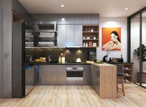 小户型厨房装修效果图2021  厨房吊柜图片 厨房吊柜颜色图片