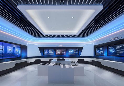 350平米现代科技展厅装修设计案例