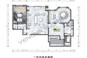 [北京汇巢别墅装饰]君熙太和563平米双拼别墅新中式风格案例