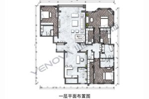 [北京汇巢别墅装饰]君熙太和563平米双拼别墅新中式风格案例