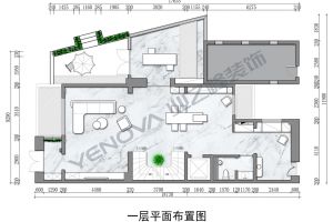 [北京汇巢别墅装饰]泷悦长安248平米联排别墅现代风格案例