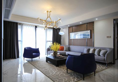 创基丽江国际现代风格147平米四室两厅装修案例