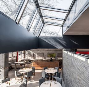 饭店餐厅玻璃吊顶装潢设计效果图-每日推荐