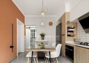 厨房餐厅一体装修设计效果图大全2021图片