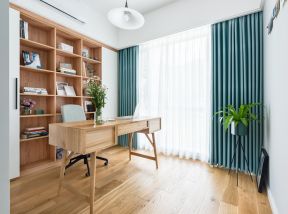 北欧风格书房窗帘软装设计效果图片