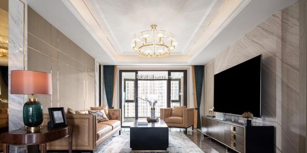 名城紫金轩美式风格四居室176平米装修设计图案例