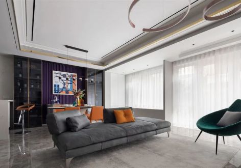 新世界家园171平米三居室现代风格装修案例