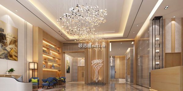郑州酒店轻奢风格1200平米装修案例