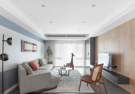 清枫华景园现代风格121平米三居室装修案例