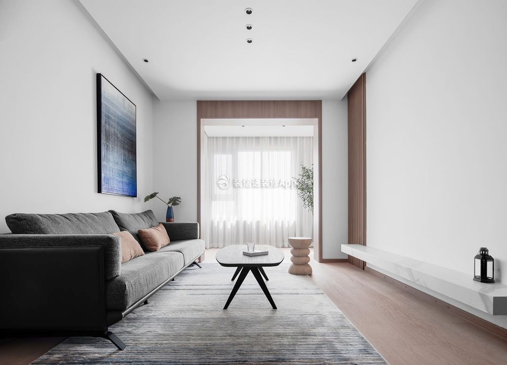 极简风格小户型客厅沙发装修效果图