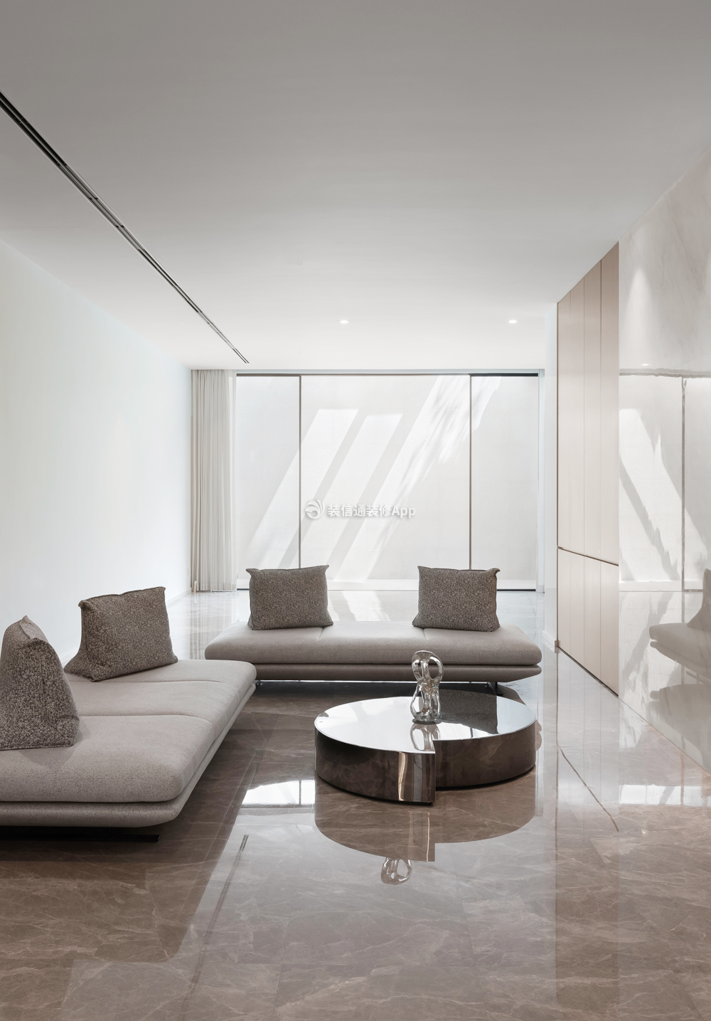 极简风格室内布艺沙发装饰效果图