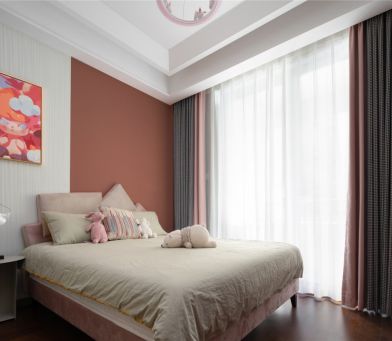 122平米房子现代温馨风格卧室装修图片