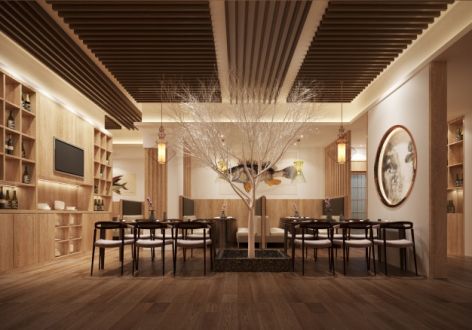 广州餐厅593平米中式风格装修案例