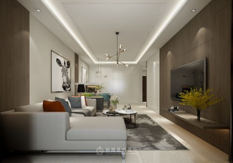 东港家园130平三居室现代风格装修案例