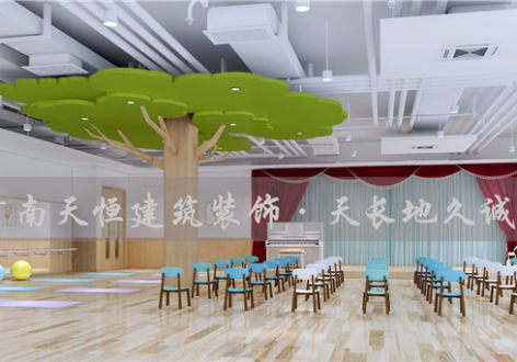 郑州幼儿园2000平米绚丽风格装修案例