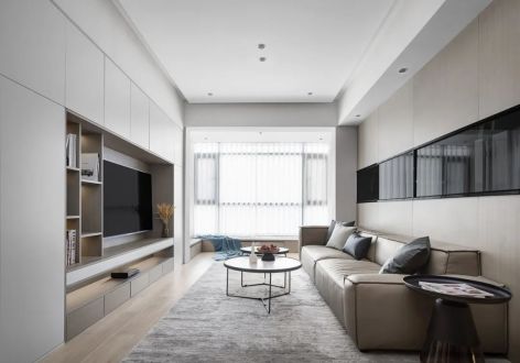 中海枫丹公馆现代风格129平米三居室装修案例
