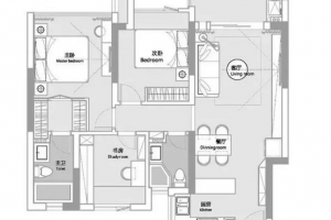 [峰光无限装饰]IT工程师106㎡三室的家，极简大方的设计，营造清新优雅的舒适
