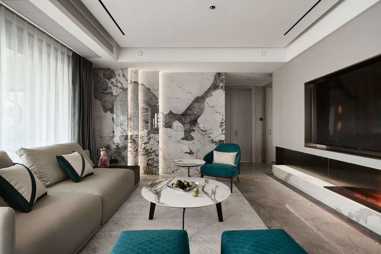 武汉市现代风格110平米装修效果图案例_品堂空间设计装修设计案例