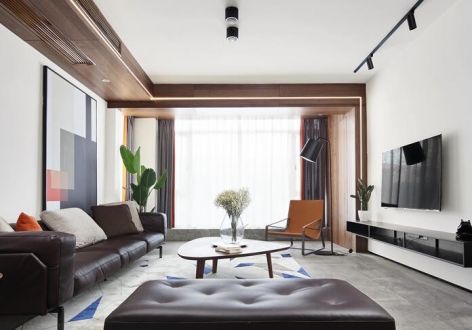 凯旋·青云府现代风格三居室143平米设计效果图案例