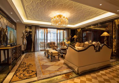 中海阅麓山奢华风格149平米三室两厅装修案例