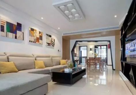 佟馨家园现代风格123平米三居室装修案例
