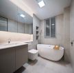 130平方卫生间浴缸装潢设计效果图