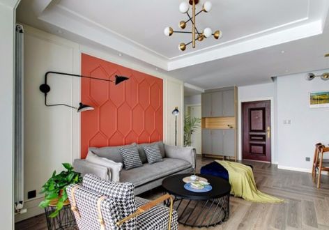铁投·锦绣澜庭轻奢风二居室99平米设计图案例