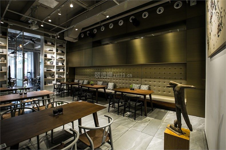 咖啡厅卡座装修设计效果图片 咖啡厅装修图片