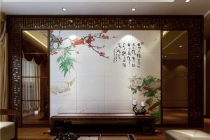 中式餐厅背景墙图片