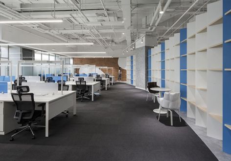 办公室现代风格1400平米装修案例
