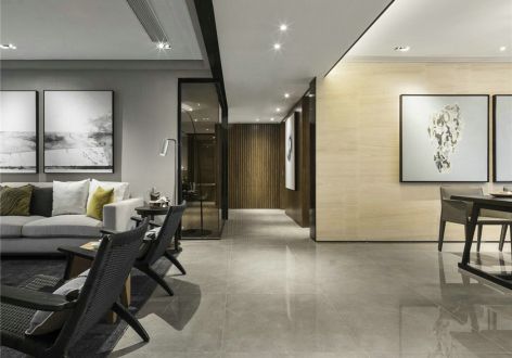 山水阅琴湾现代风格140平米四室两厅装修案例