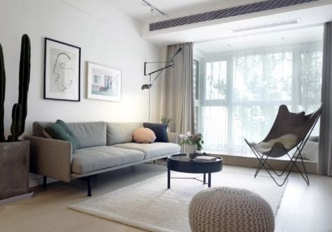 北欧风两居室，非常喜欢这种时尚简洁的空间感觉，清新又格调。