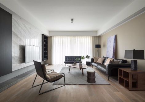 美伦堡现代风格130平米三居室装修案例