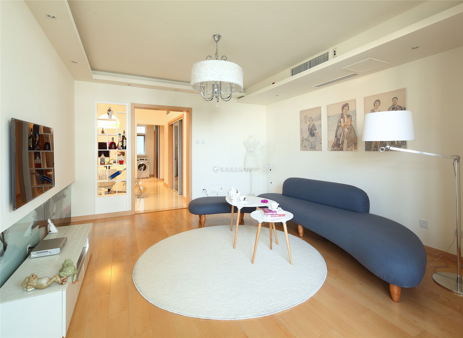 55平米小户型一居室日式客厅装修效果图片