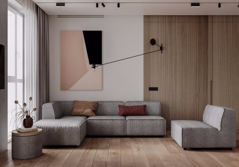 海棠晓月A区95平米现代简约三居室装修案例
