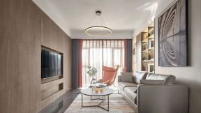现代风格127平米客厅电视墙家装效果图