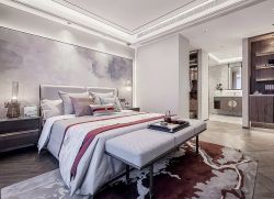 新中式风格样板间卧室装饰效果图片