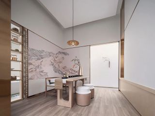 新中式风格样板间茶室设计效果图片