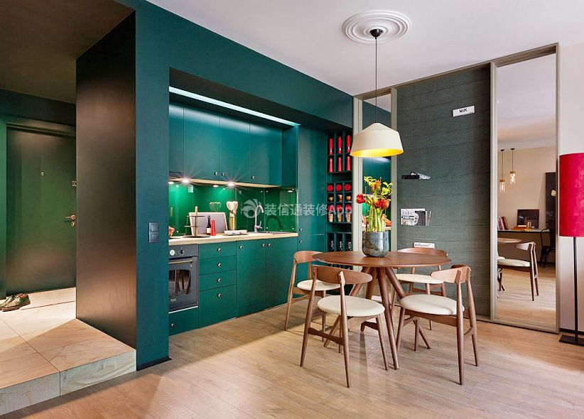 40平方单身公寓厨餐厅装修设计图