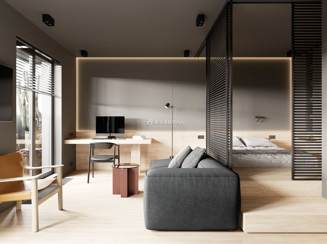 40平方单身公寓简约风格装修效果图片