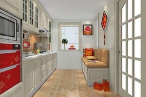 [西安东庆装饰]厨房推拉门装修效果图 精美的厨房设计