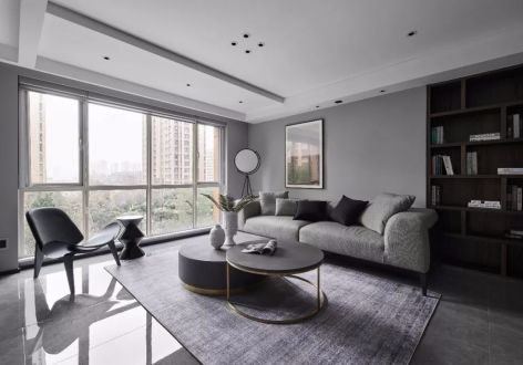 优品道·现代城现代风三居室143平米设计效果图案例