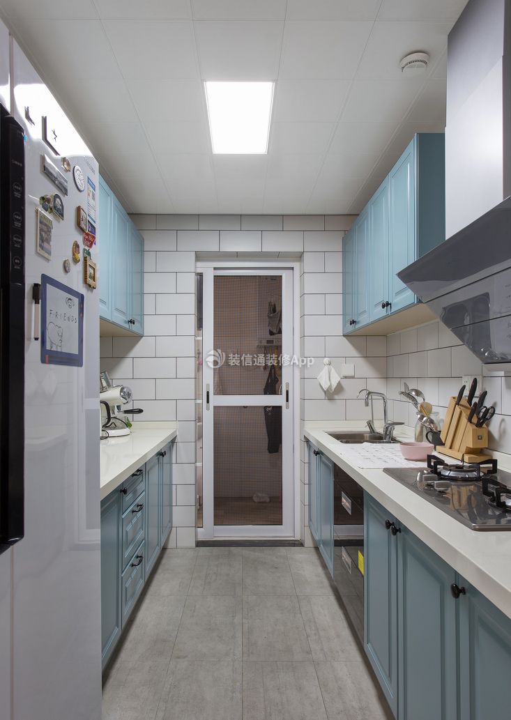 80平米两室一厅厨房装修设计实景图片