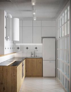 80平米两室一厅厨房橱柜装修效果图片