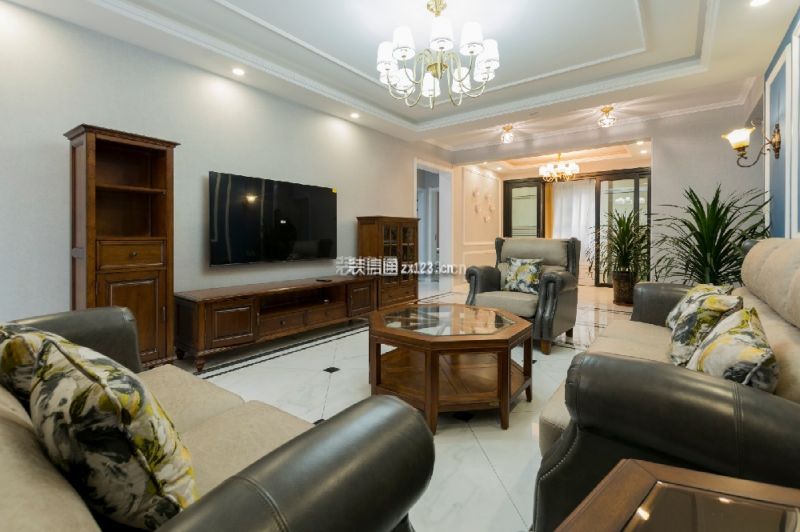 装信通网>成都站>好巴饰装饰美城云庭128平美式经典风格装修案例咨询