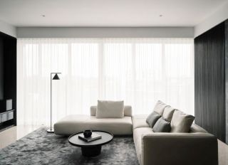 110平方客厅布艺沙发装饰设计效果图