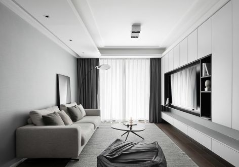 银城东苑89㎡三居室现代风格装修案例